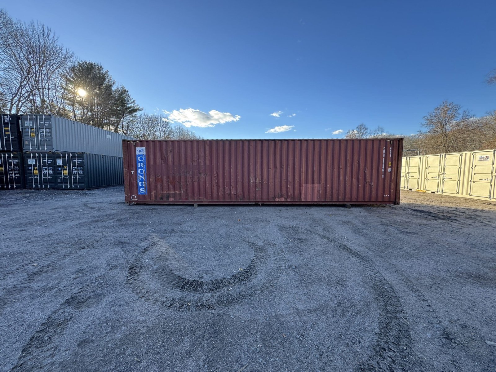 40ft Used High Cube Shipping Container - Wind & Watertight - Red - Unit CRXU986661-1 - Image 7