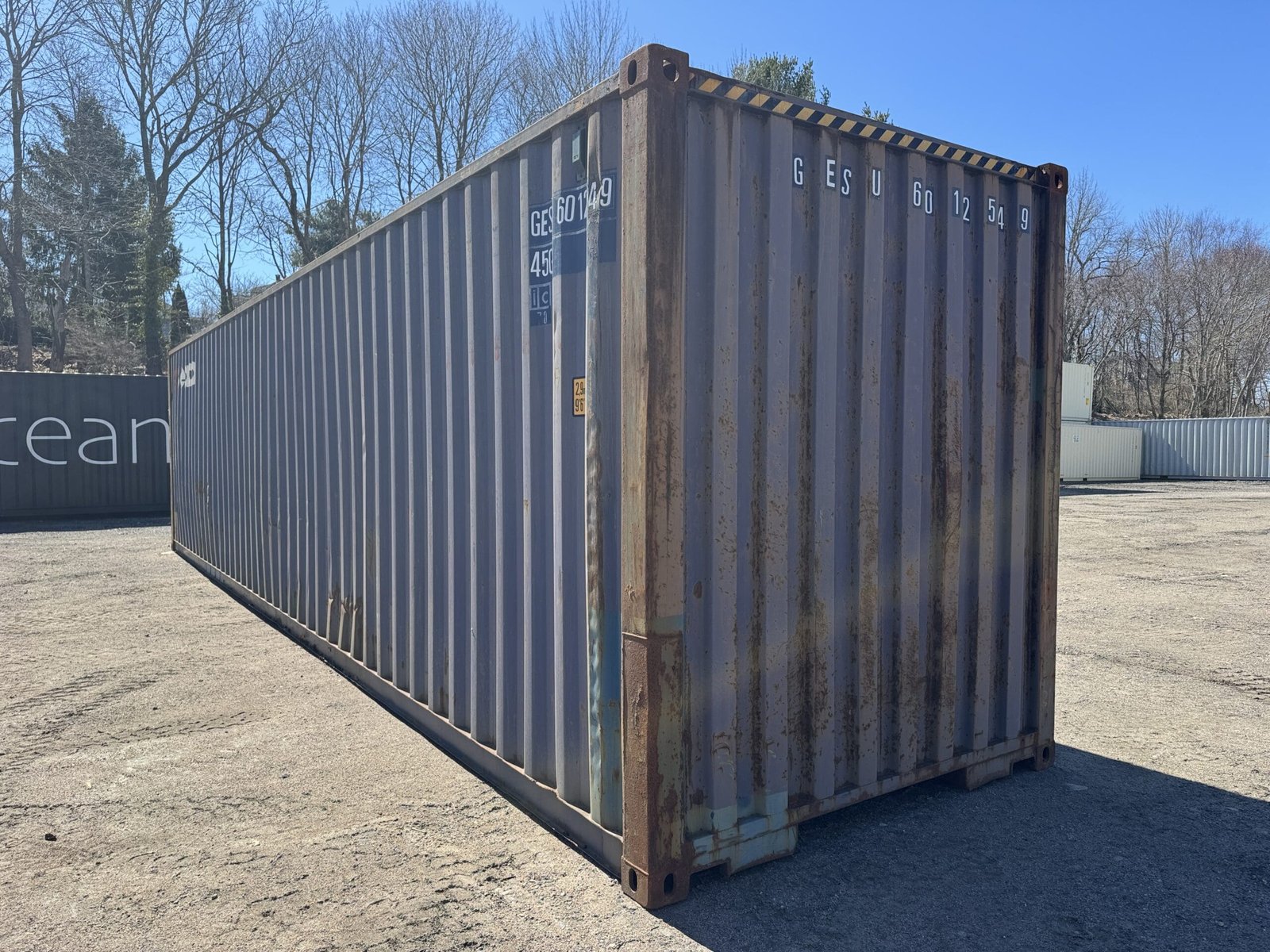 40ft Used High Cube Shipping Container - Wind & Watertight - Blue - Unit GESU601254-9 - Image 8