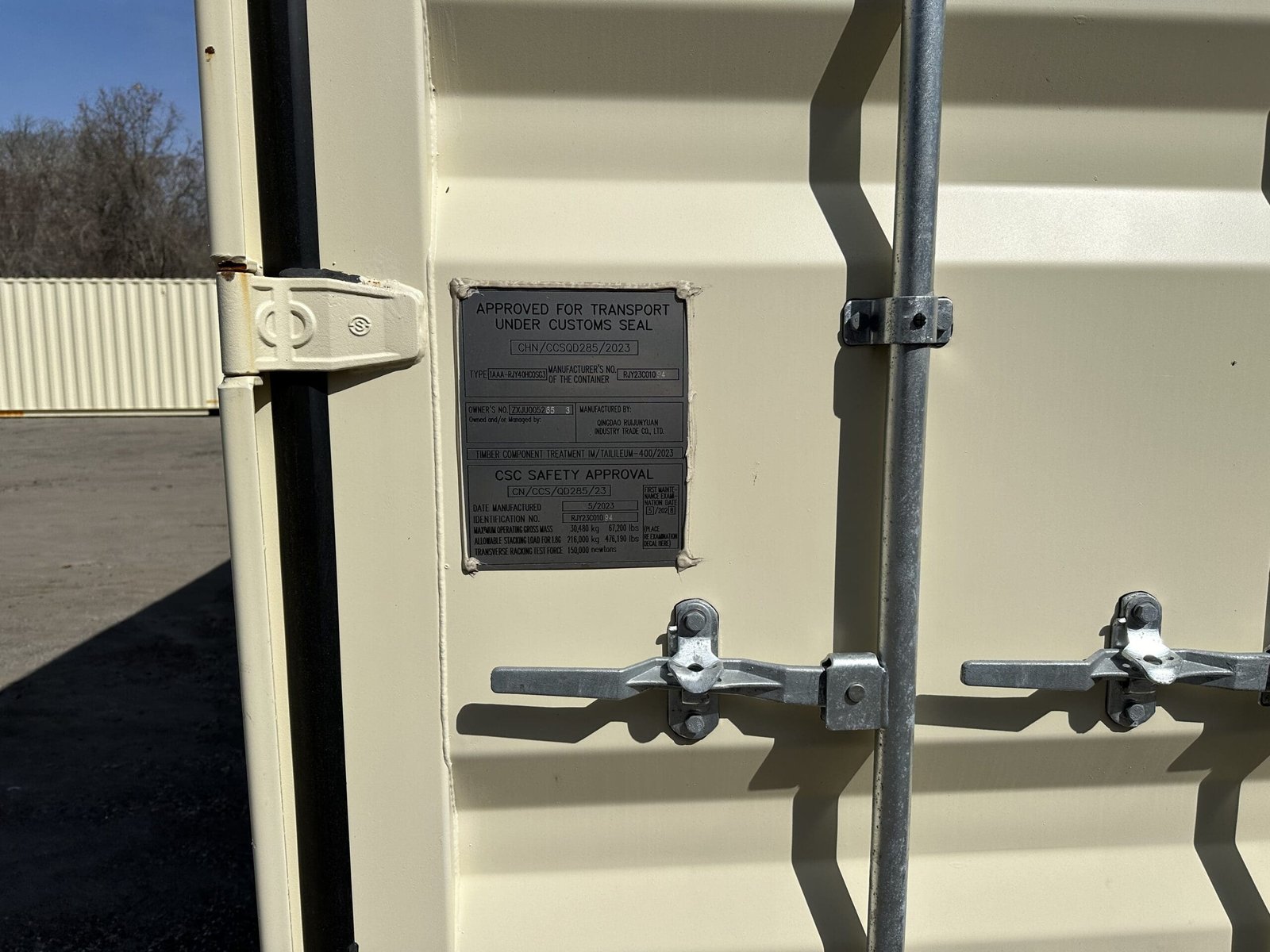 40ft New High Cube Shipping Container - Wind & Watertight - Unit ZXJU005265-3 - Image 4