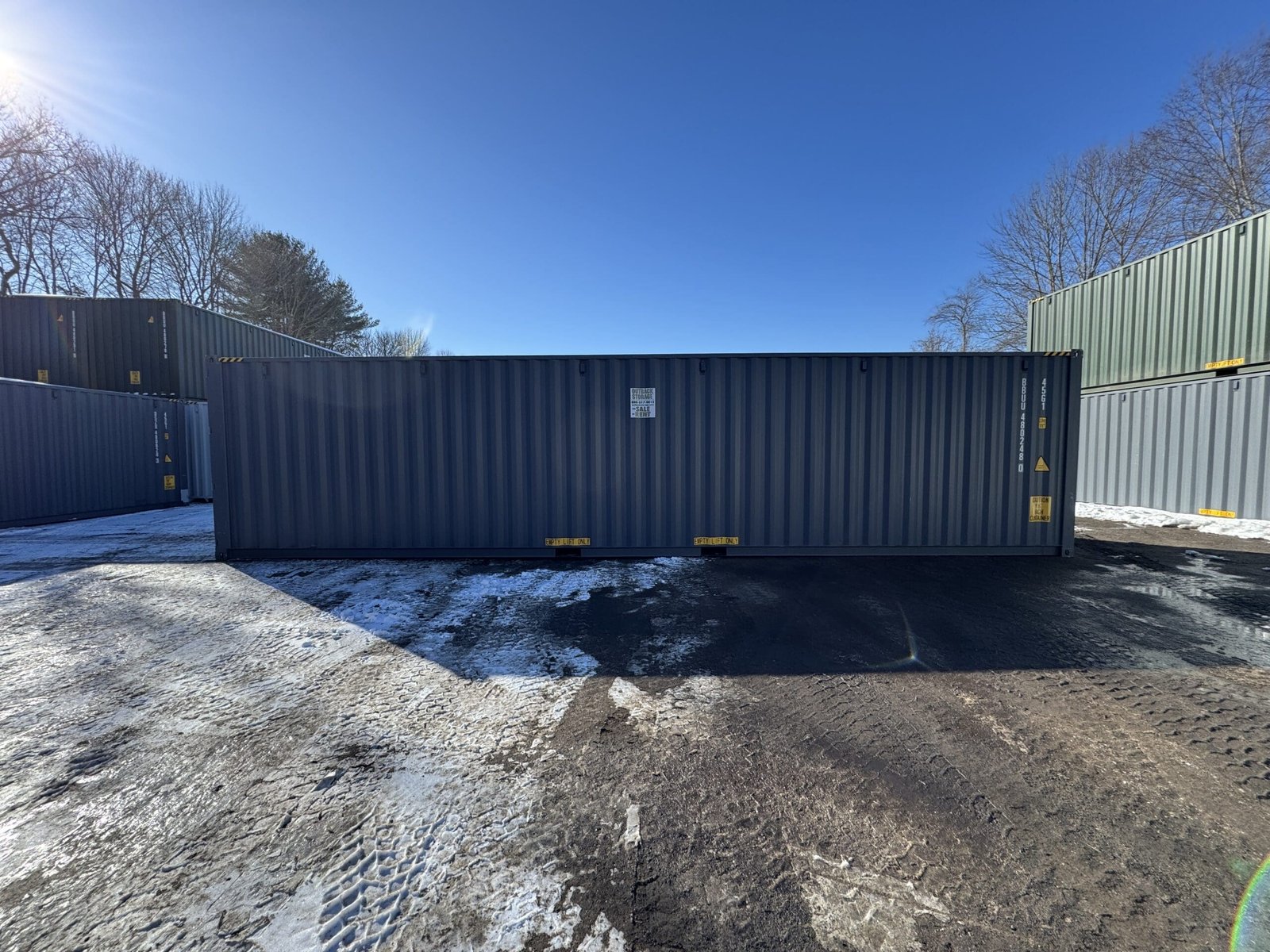 40ft New High Cube Shipping Container - Wind & Watertight - Gray - Unit BBUU480248-0 - Image 8