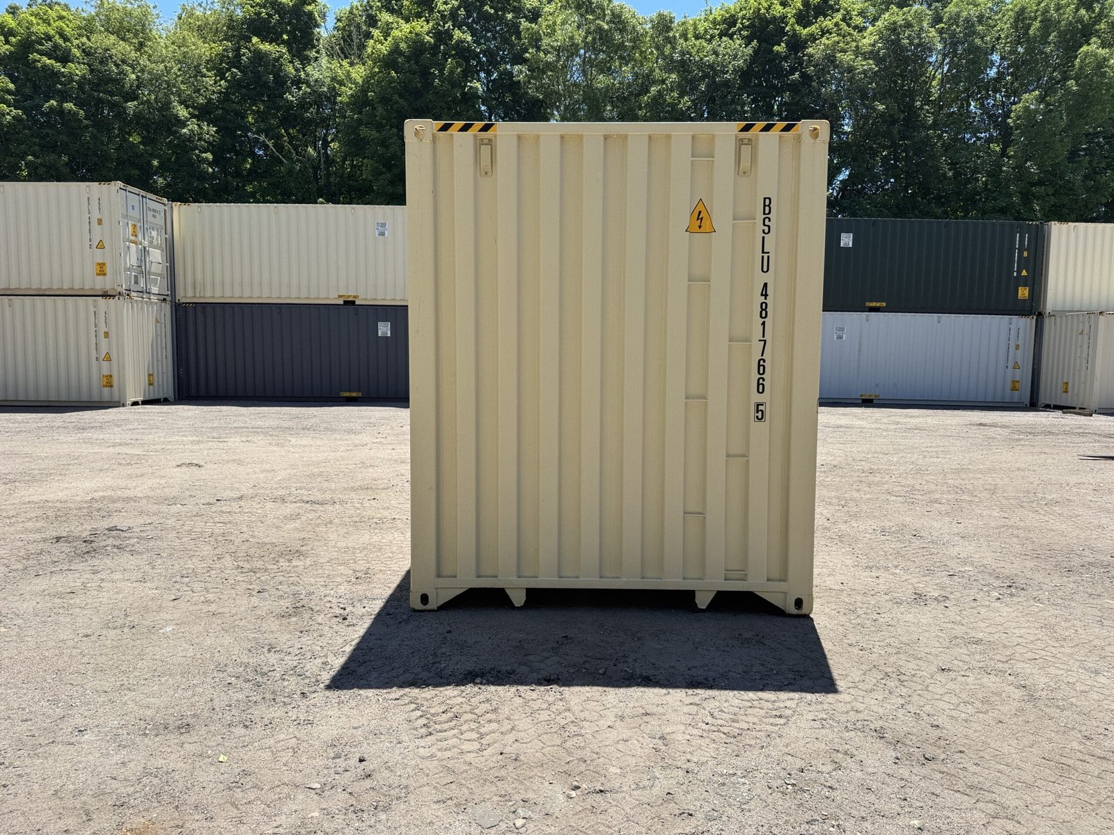 40ft New High Cube Shipping Container - Wind & Watertight - Beige - Unit BSLU481766-5 - Image 11