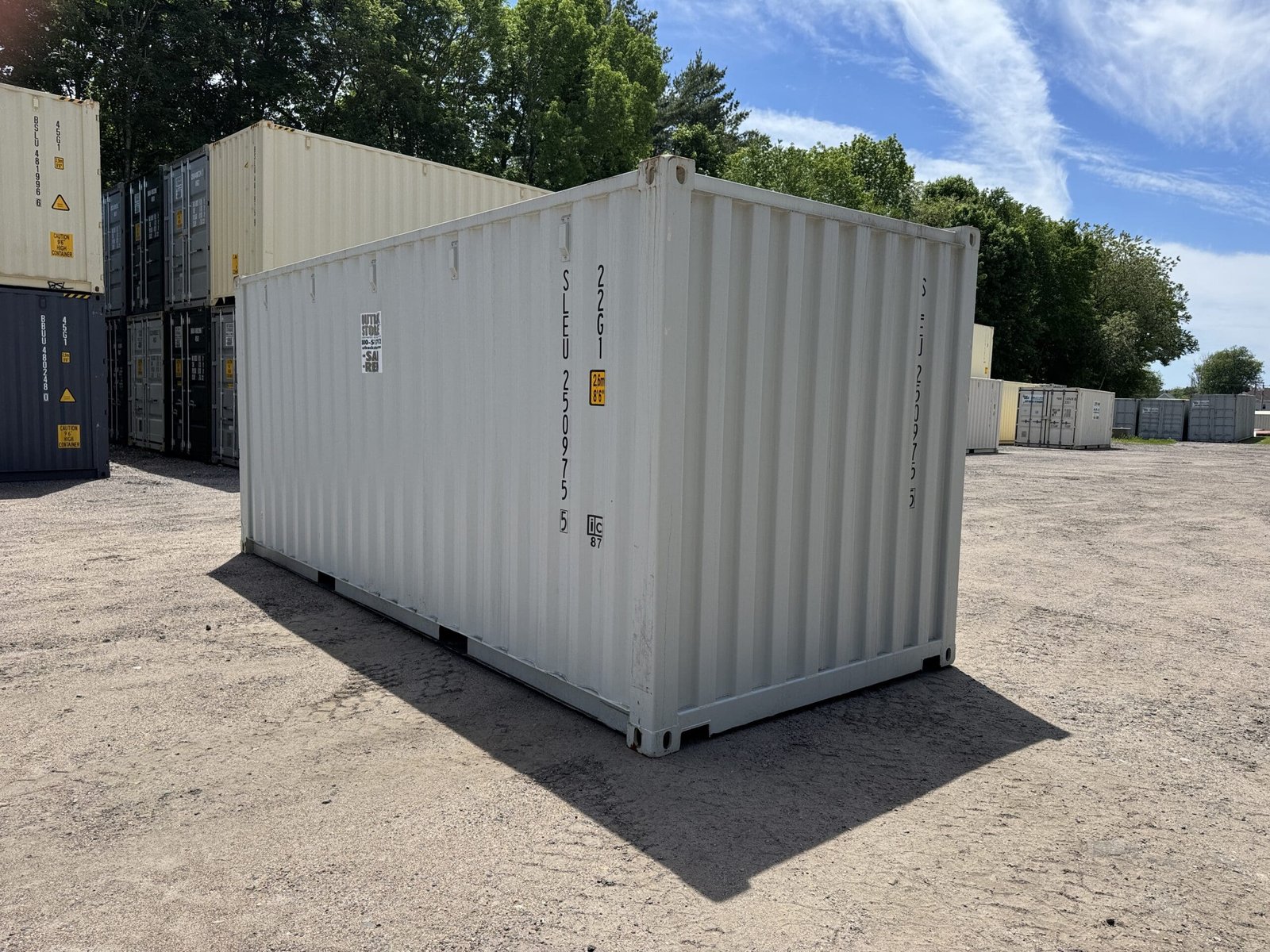 20ft New Shipping Container - Wind & Watertight - Gray - Unit SLEU250975-5 - Image 9