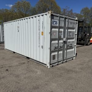 20ft New Shipping Container  -  Wind & Watertight  -  Gray  -  Unit SLEU250973-4