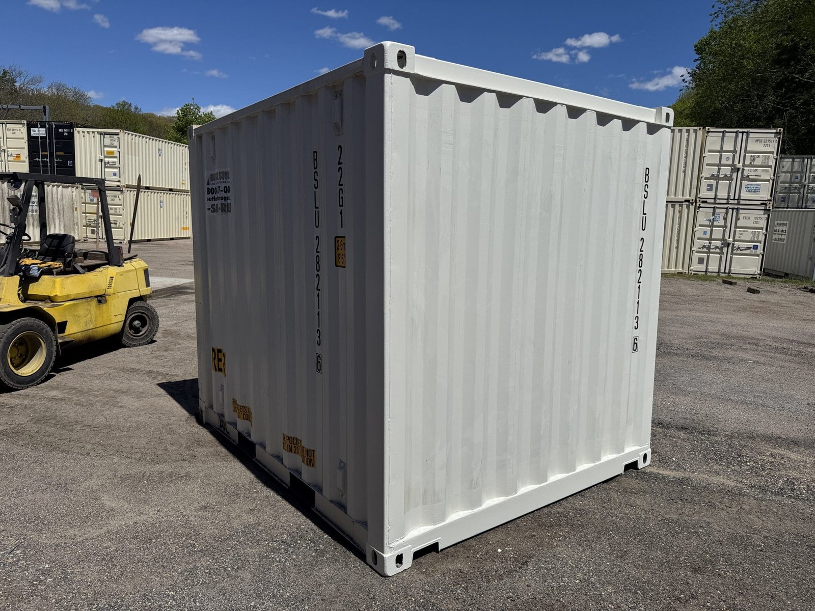 10ft New Shipping / Storage Container - Wind & Watertight - White - Unit BSLU282113-6 - Image 10