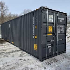 40ft New High Cube Shipping Container  -  Wind & Watertight  -  Gray  -  Unit BBUU480243-3