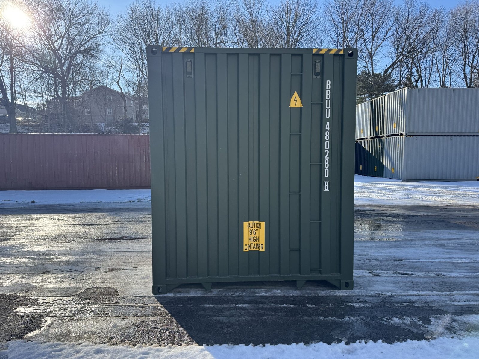 40ft New High Cube Shipping Container - Wind & Watertight - Green - Unit BBUU480280-8 - Image 10