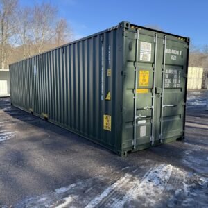 40ft New High Cube Shipping Container  -  Wind & Watertight  -  Green  -  Unit BBUU480286-0