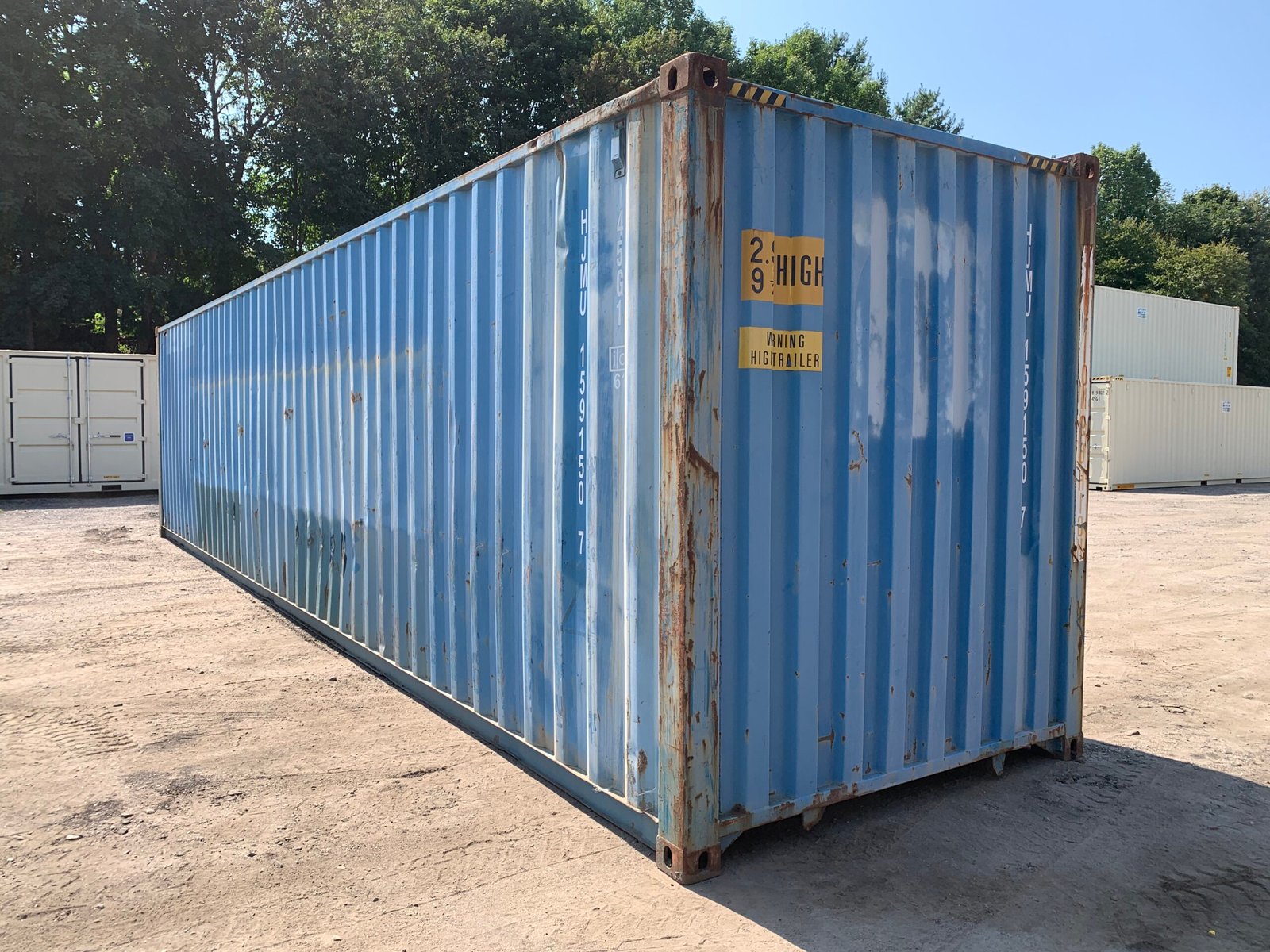 40ft Used High Cube Shipping Container - Wind & Watertight - Blue - Unit GESU560586-9 - Image 8