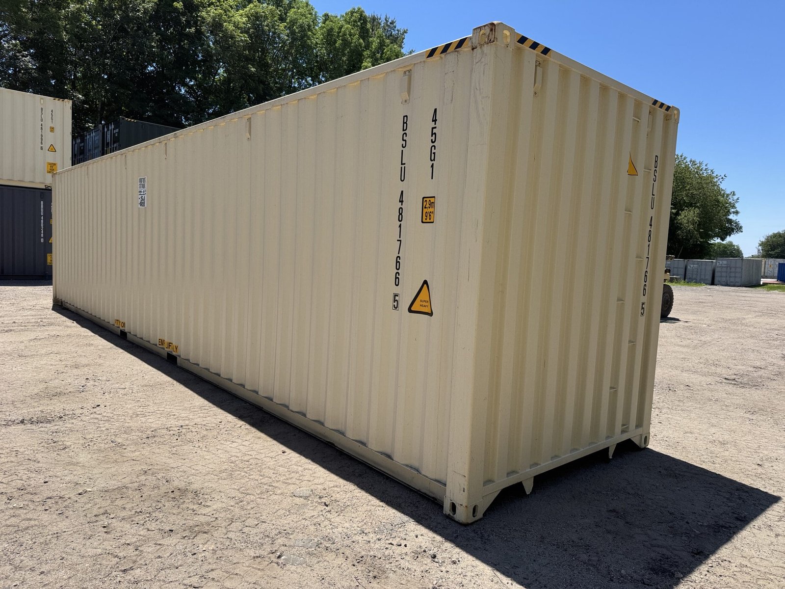 40ft New High Cube Shipping Container - Wind & Watertight - Beige - Unit BSLU481766-5 - Image 10
