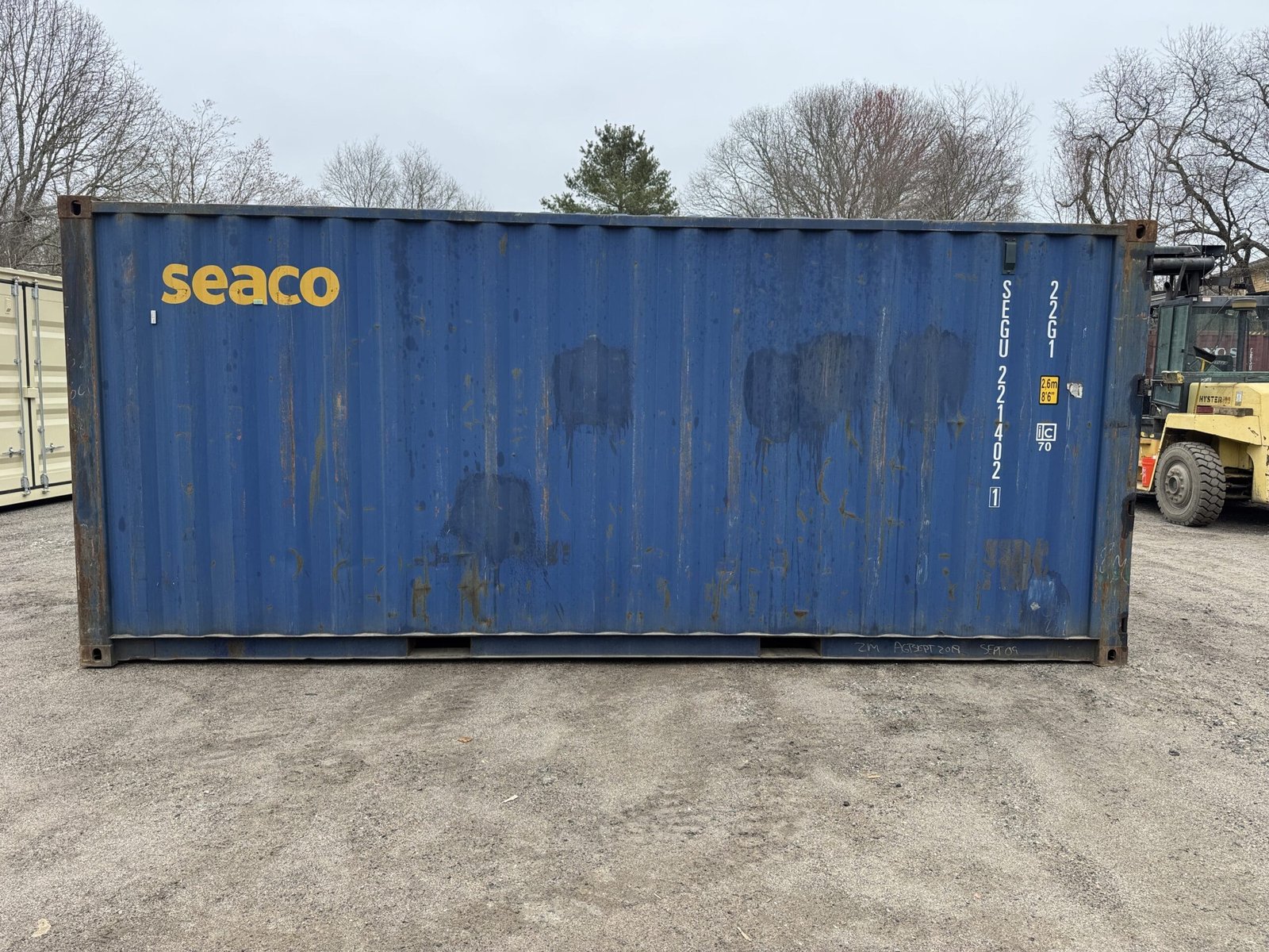 20ft Used Shipping Container - Wind & Watertight - Blue - Unit SEGU221402-1 - Image 12