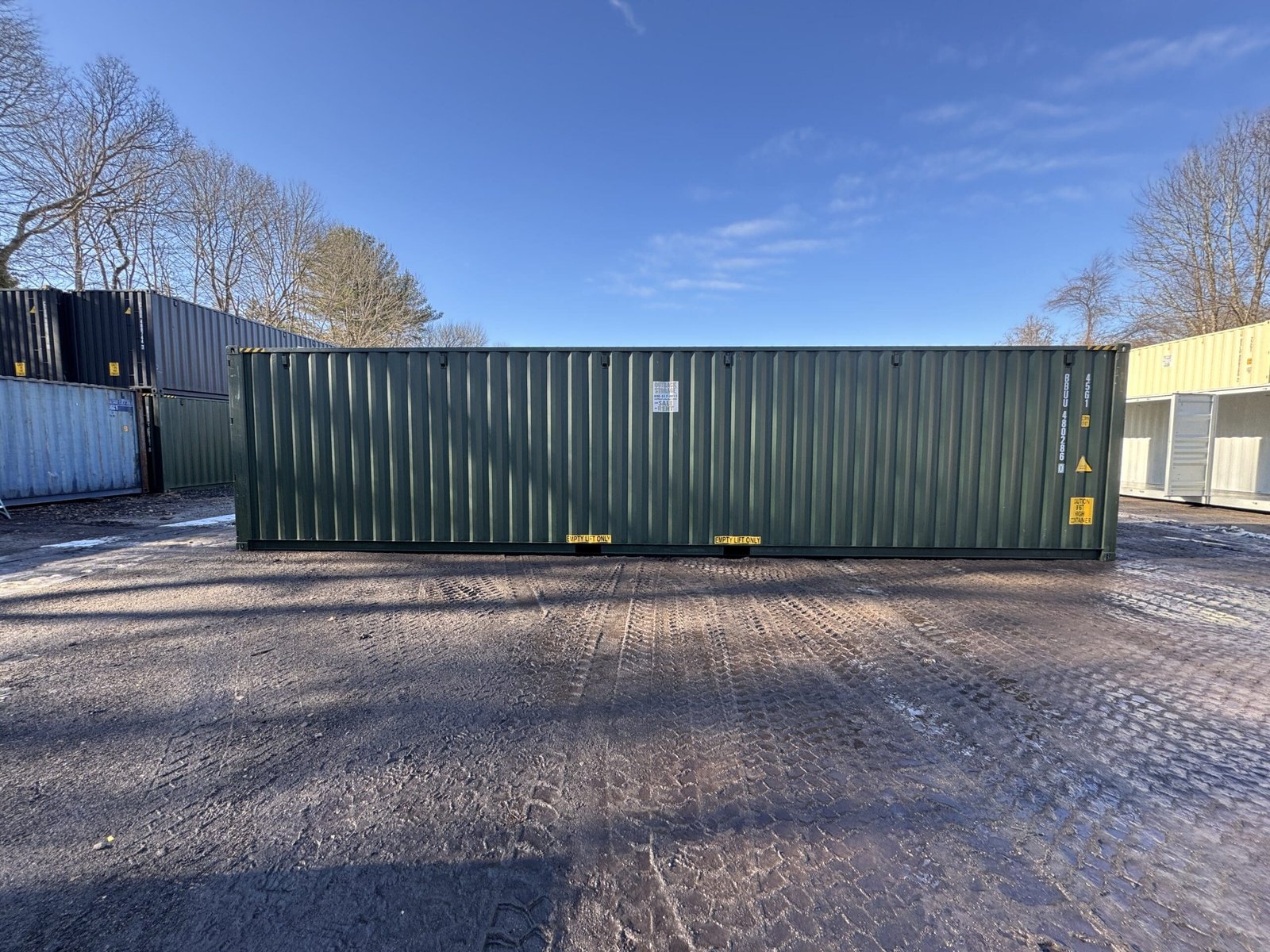 40ft New High Cube Shipping Container - Wind & Watertight - Green - Unit BBUU480286-0 - Image 9