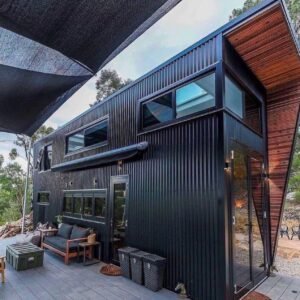 Luxury 1BHK Duplex Container Home with Spacious Outdoor Deck, Fully Furnished Modern Tiny House, Prefab Steel Family Home