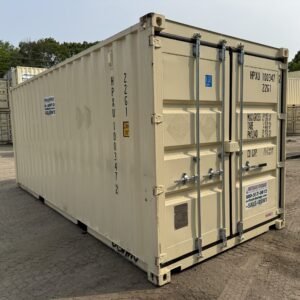 20ft New Shipping Container - Wind & Watertight - Beige - Unit HPXU100347-2