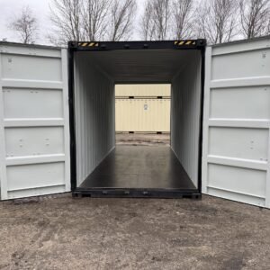 20ft New High Cube Shipping Container - Wind & Watertight - Black - Unit OBSU740111-0