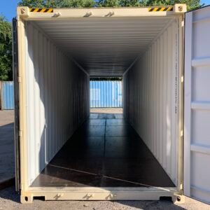 40ft New High Cube Shipping Container  -  Wind & Watertight  -  Beige  -  Unit FXLU819397-8