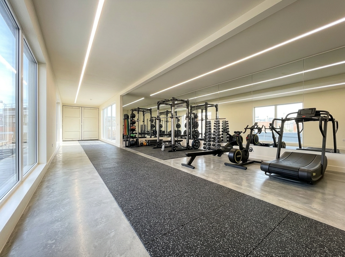 40x16ft - CUSTOM - Shipping Container Conversion - GYM - Portable Space - No 1004 - Image 4