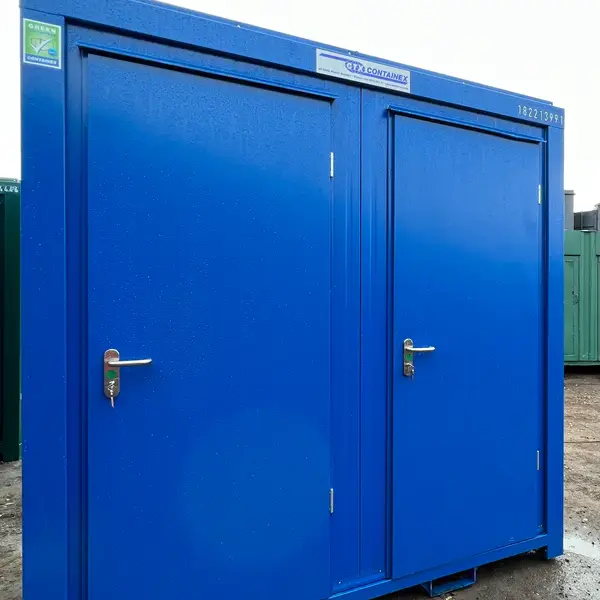 NEW 1 Toilet & 1 Shower Block | 8×5 Ft | Portable Containex Unit | Blue