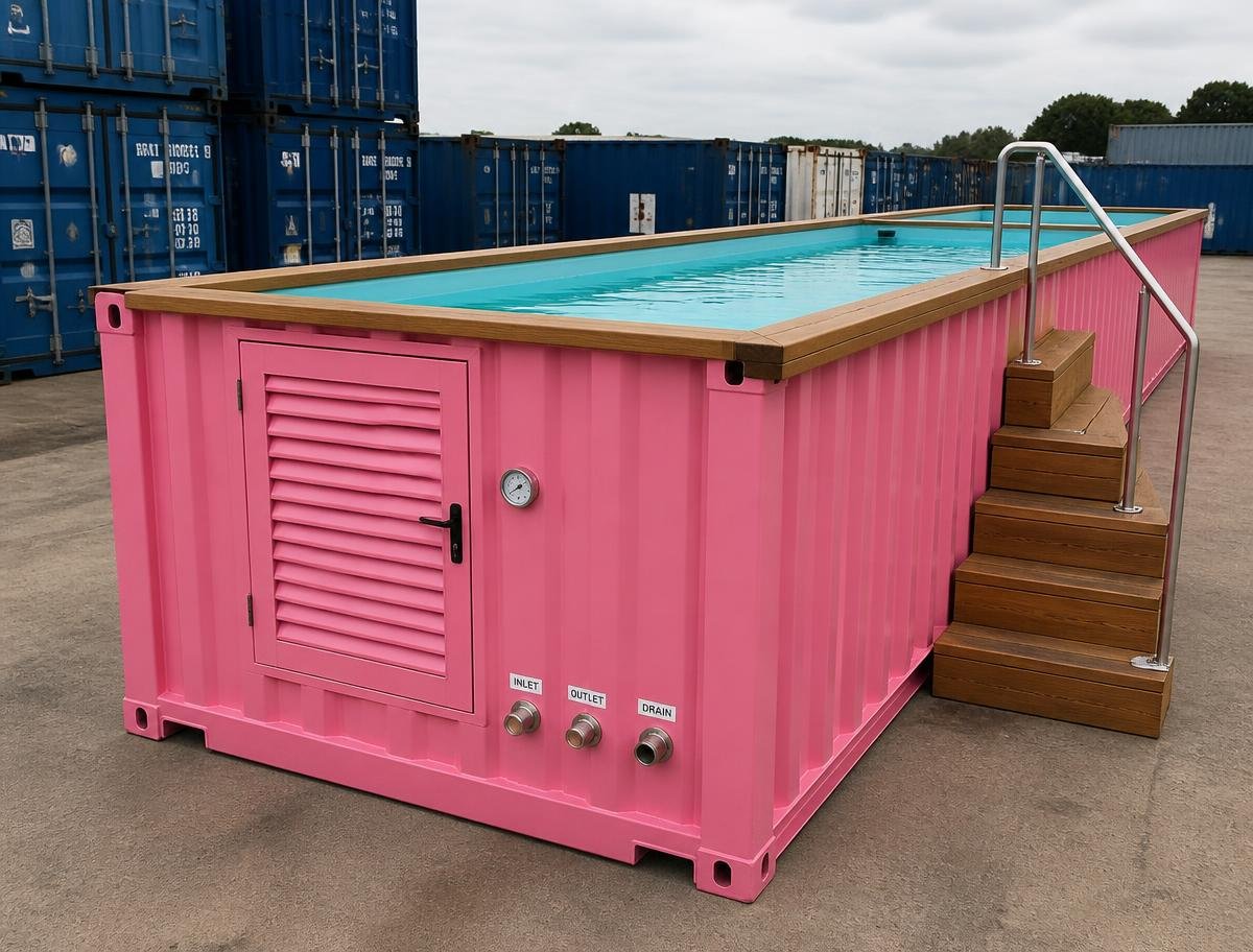 Pink 30 FT Container Pool - Image 2