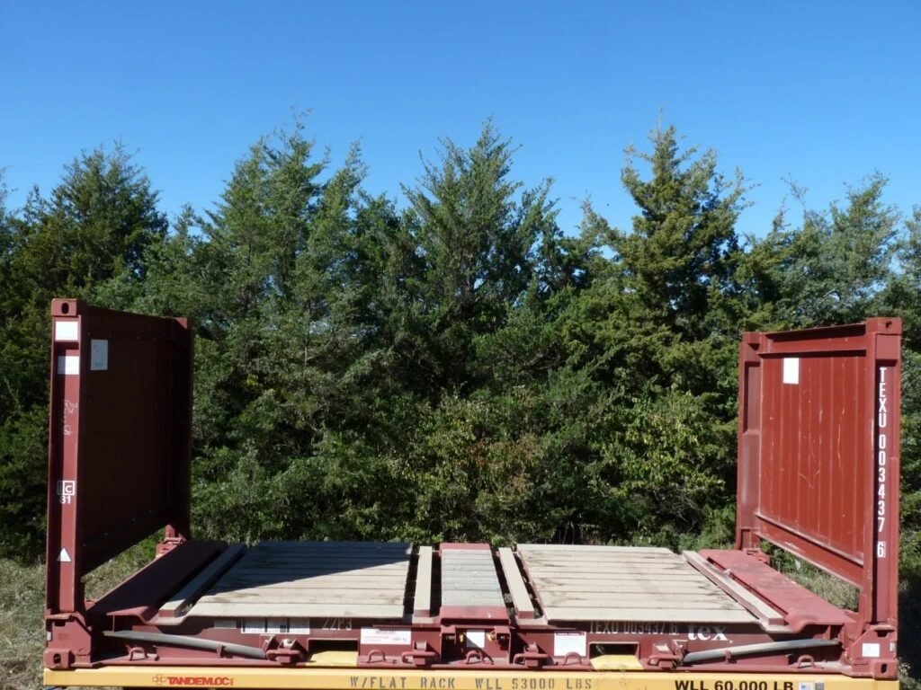 20FT Flat Rack Shipping Container - One Trip (Like New)