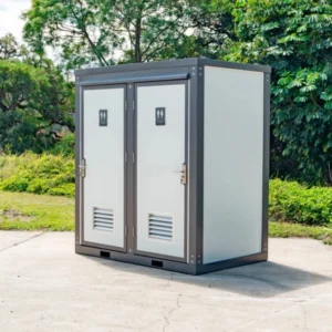 2 Stall w/2 Sinks Toilets Bathroom Bastone Dual Portable Restroom Mobile Toilet