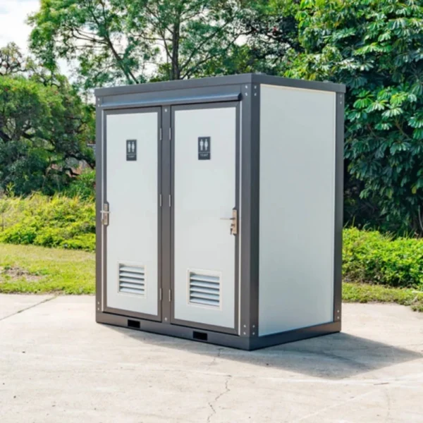 2 Stall w/2 Sinks Toilets Bathroom Bastone Dual Portable Restroom Mobile Toilet