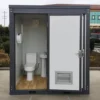 2 Stall w/2 Sinks Toilets Bathroom Bastone Dual Portable Restroom Mobile Toilet