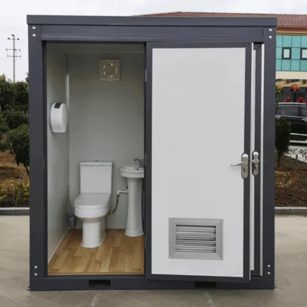 2 Stall w/2 Sinks Toilets Bathroom Bastone Dual Portable Restroom Mobile Toilet