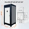 Unisex Mobile Person Portable Toilet Cabin Outdoor Single Restroom w/ Sink &Vent