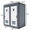 Single Stall Portable Restroom Outdoor Mobile Toilet Sink Bathroom & Accessories