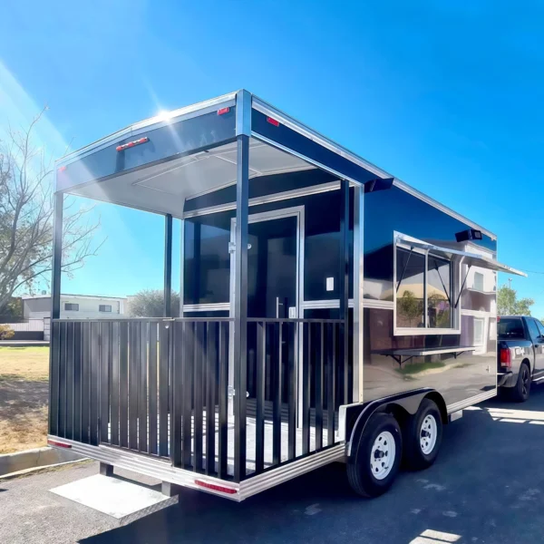 Mobile Fast Food Truck Trailers With Fully Equipped Coffee Ice Cream Food Cart
