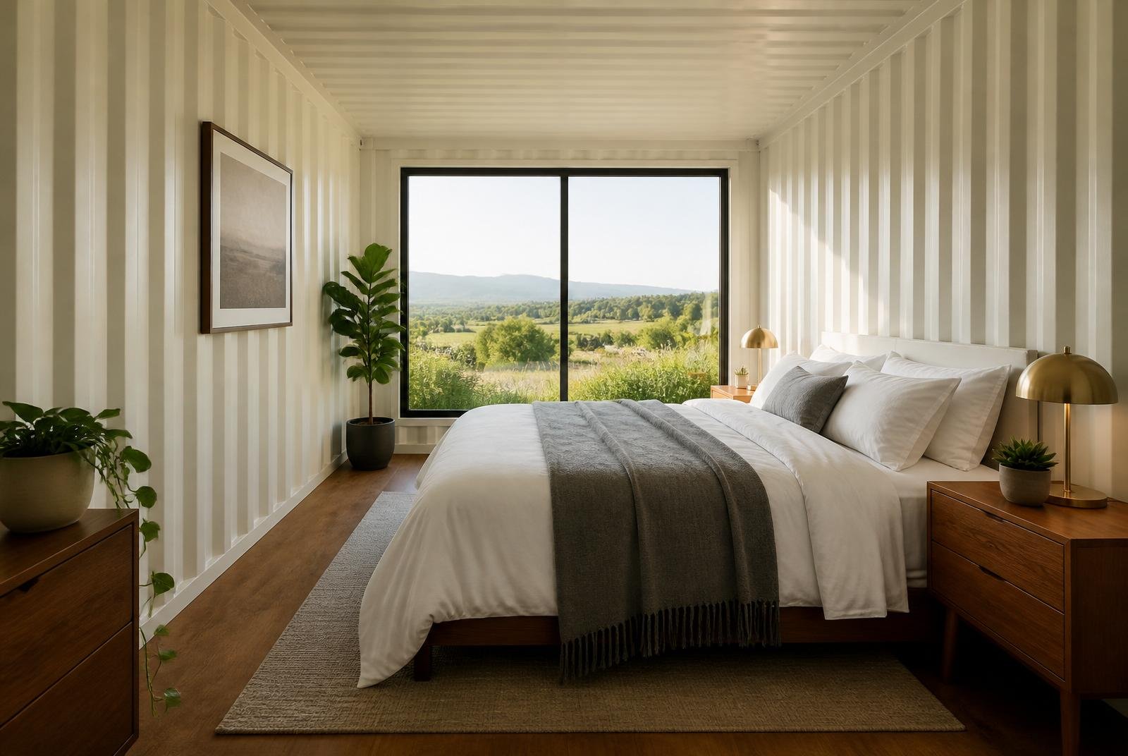 Trinity 100ft U-Shape Modular Container Home - 2 Bedroom, 2 Bathroom, Central Deck (Two 40ft + One 20ft) - Image 6