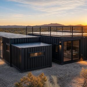 The Ultimate Container Home - 10 Module Luxury Courtyard Wellness Villa with Plunge Pool, 3 Bedrooms, Office, Art Studio & Recovery Room