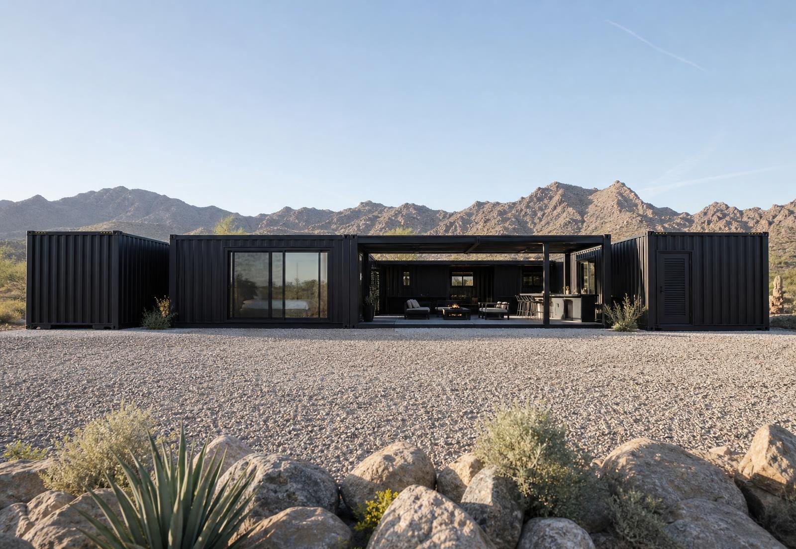 The Ultimate Container Home - 10 Module Luxury Courtyard Wellness Villa with Plunge Pool, 3 Bedrooms, Office, Art Studio & Recovery Room - Image 6
