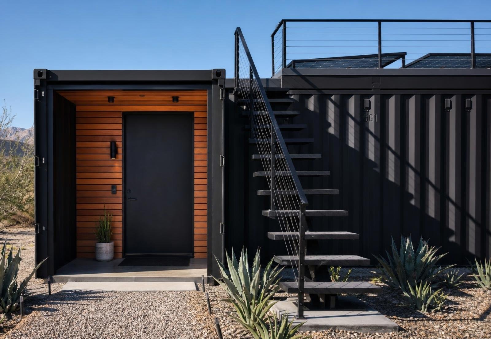 The Ultimate Container Home - 10 Module Luxury Courtyard Wellness Villa with Plunge Pool, 3 Bedrooms, Office, Art Studio & Recovery Room - Image 9