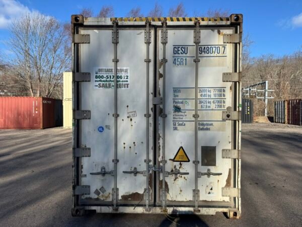 2757d9c8_IMG_5357-scaled-1.jpeg 40ft As-Is High Cube Shipping Container - Wind & Watertight - White - Unit GESU948070-7